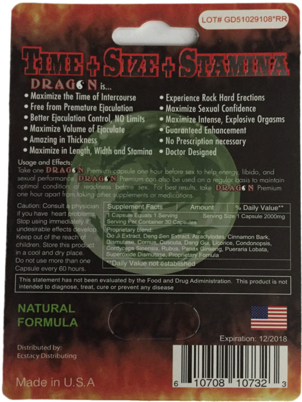 Dragon 2000 Male Sexual Enhancement Pill - Image 2