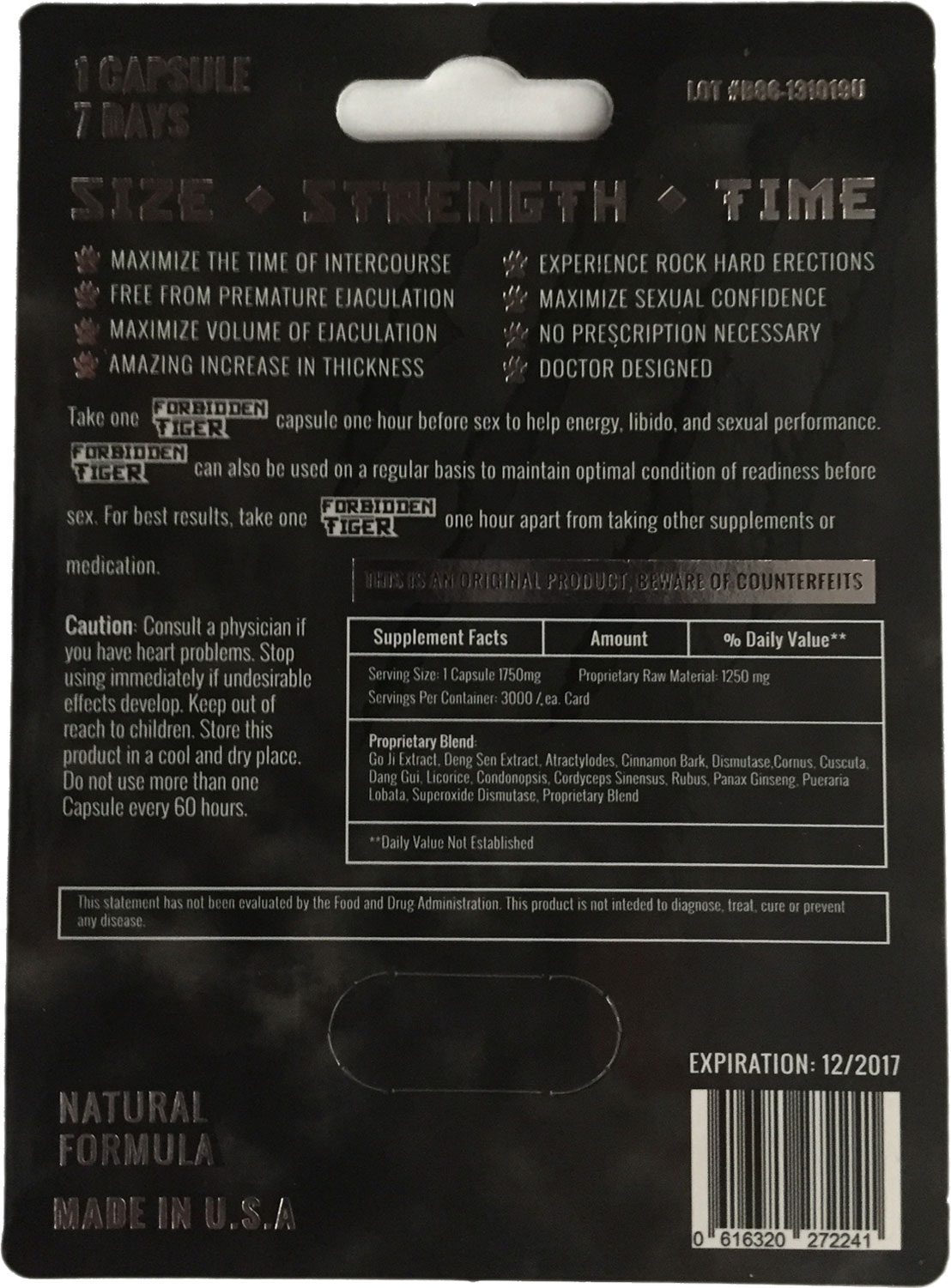 Forbidden Tiger Male Sexual Enhancement Pill | Rhino Platinum