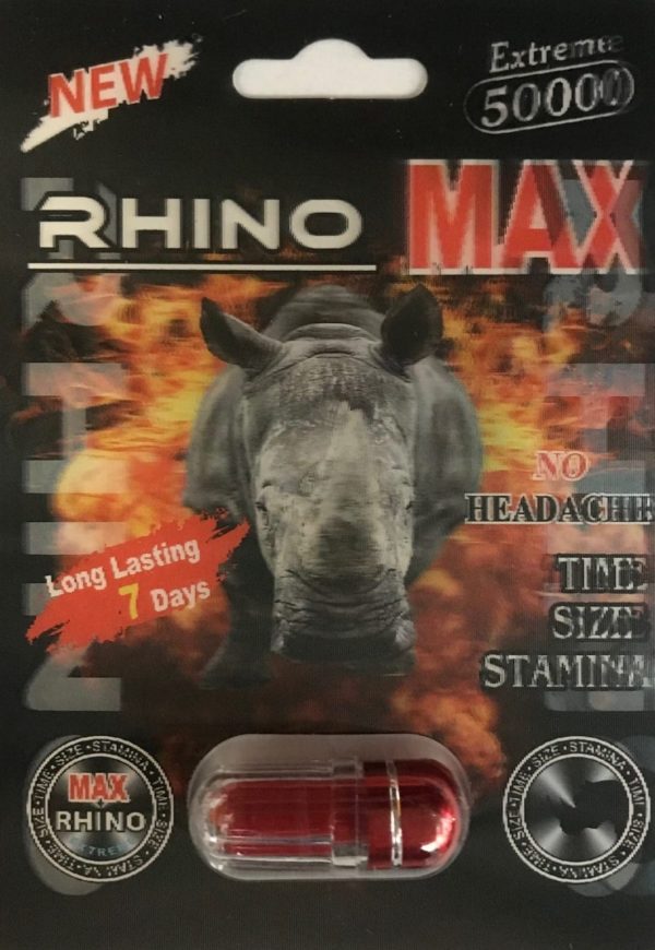 Rhino MAX 50000 Extreme Men Sexual Supplement Enhancement Pill