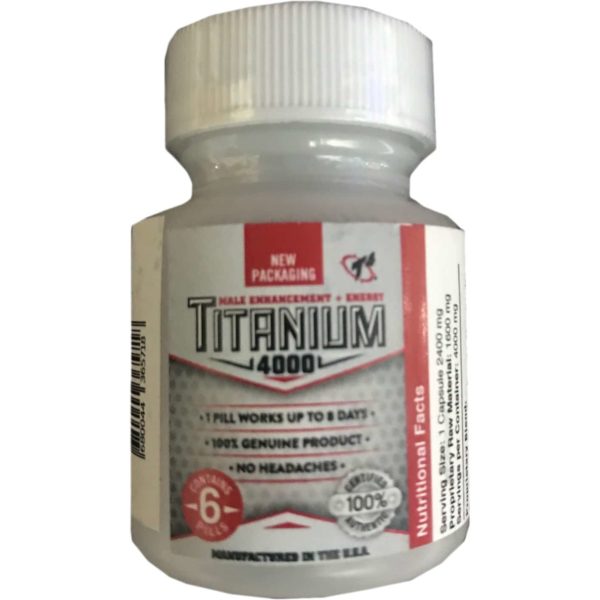 Titanium 4000 Men Sexual Supplement Enhancement Pills Bottle