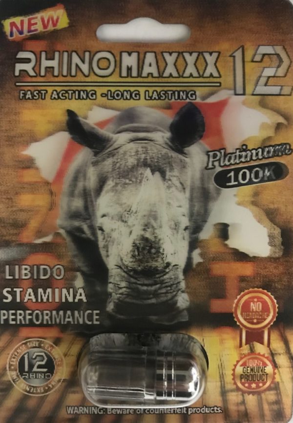 RhinoMAXXX 12 Platinum 100K Men Sexual Supplement Enhancement