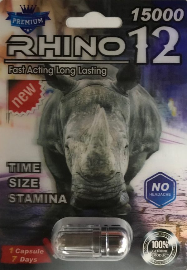 Rhino 12 15000 Men Sexual Supplement Enhancement Pill