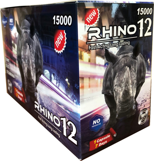 Rhino 12 15000 Male Sexual Enhancement Pill (Box of 30 Pills)
