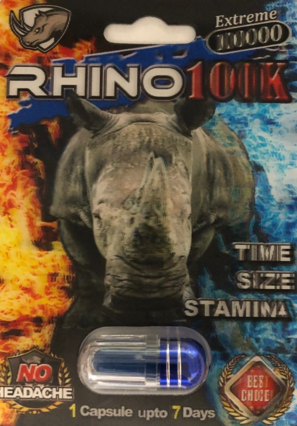 Rhino 100K 10000 Extreme Men Sexual Supplement Enhancement Pill
