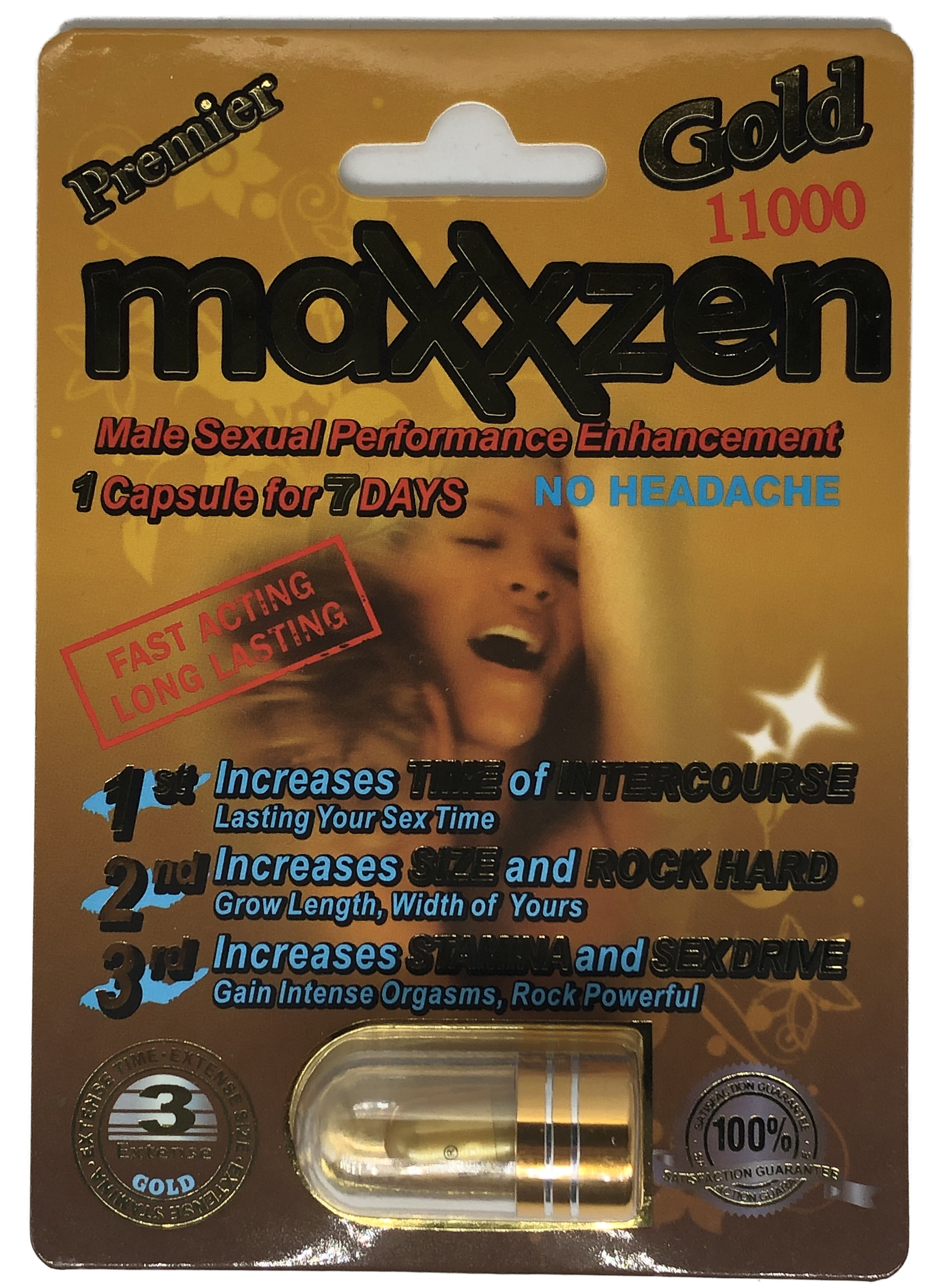 Maxxzen PREMIER Gold 11000 Male Sexual Enhancement Pill - Rhino 