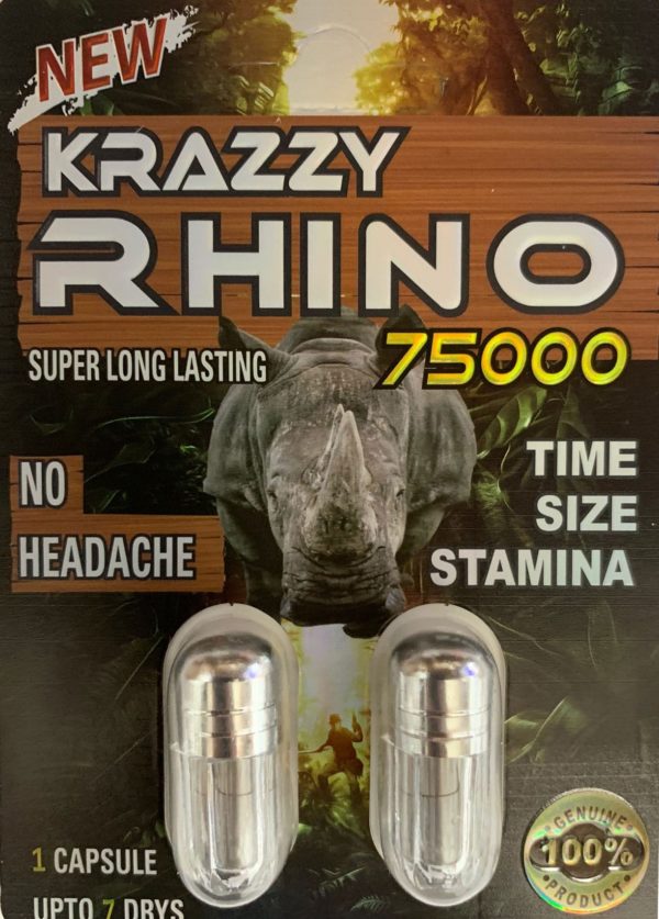 Krazy Rhino 75000 Male Sexual Supplement Enhancement Pill