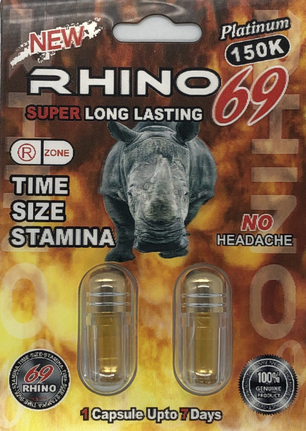 Rhino 69 150K Male Sexual Supplement Enhancement Double Pill