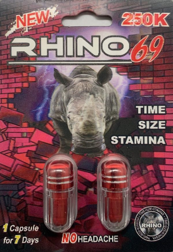Rhino 69 Platinum 250K Men Sexual Supplement Enhancement Double Pill
