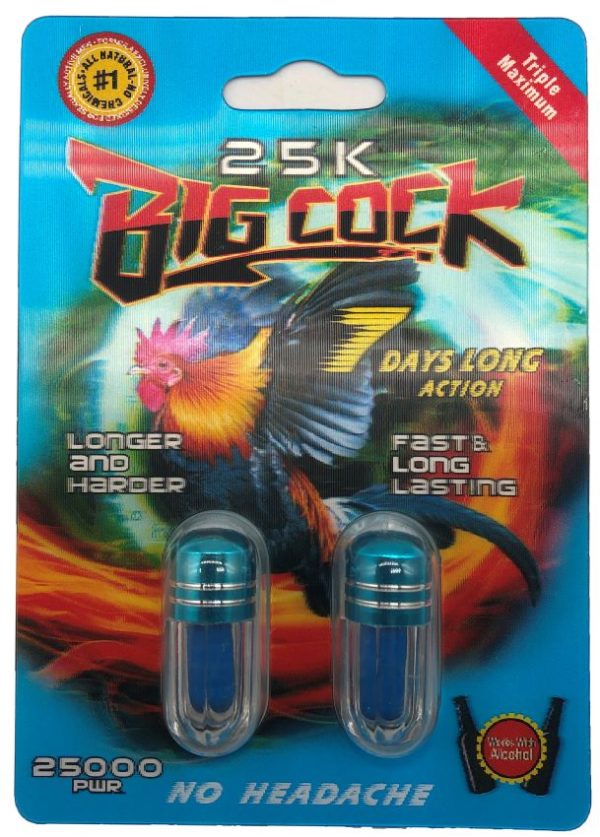 Big Cock 25K Male Sexual Supplement Enhancement Double Pill
