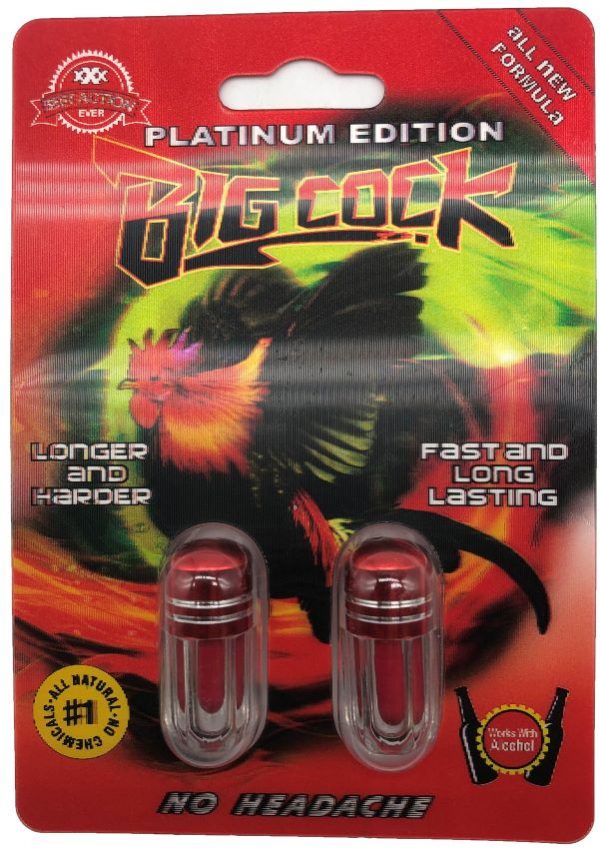 Big Cock Platinum Edition Male Sexual Supplement Enhancement Double Pill