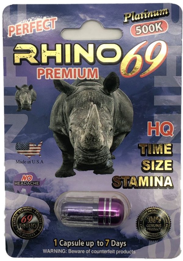 Rhino Premium 69 Platinum 500K Men Sexual Supplement Enhancement Pill