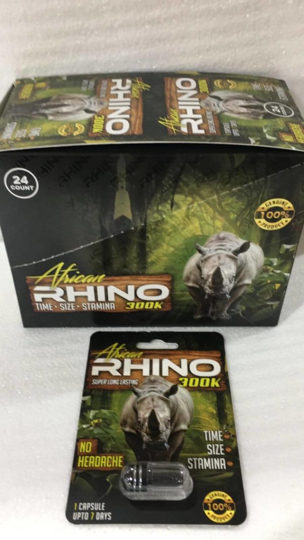 African Rhino 300K Platinum Male Sexual Enhancement Pill (Box of 30 Pills)