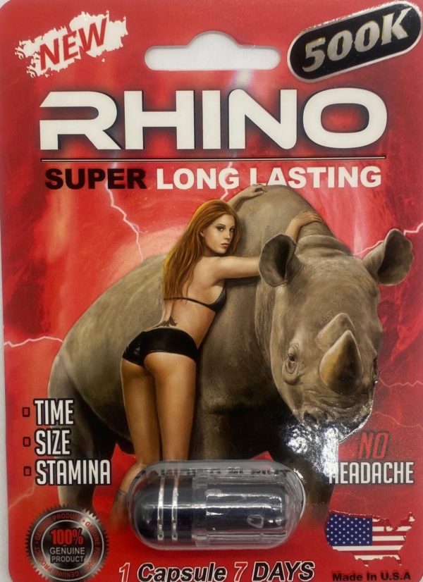 Rhino Super Long Lasting 500K Men Sexual Supplement Enhancement Pill