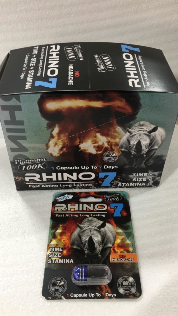 Rhino 7 100k Platinum Male Sexual Enhancement Pill (Box of 30 Pills)