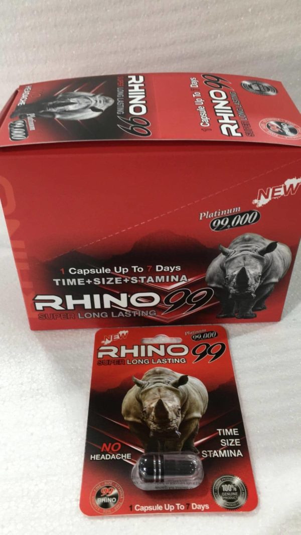 Rhino 99 Platinum Male Super Long Lasting Sexual Enhancement Pill (Box of 30 Pills)