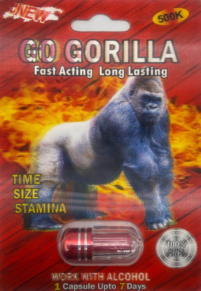 Go Gorilla 500K Men Sexual Supplement Enhancement Pill Rhino Platinum 7