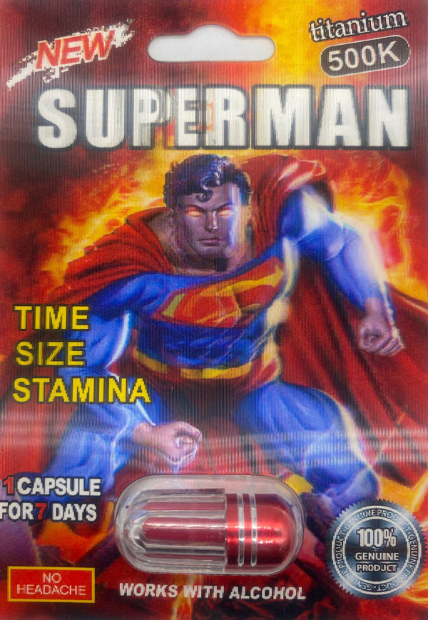 Superman 500K Platinum Men Sexual Supplement Enhancement Pill