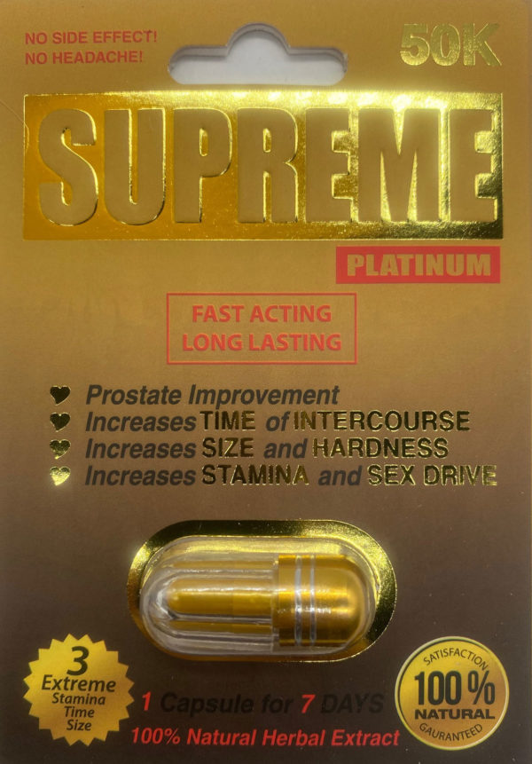 Supreme 50K Platinum Men Sexual Supplement Enhancement Pill