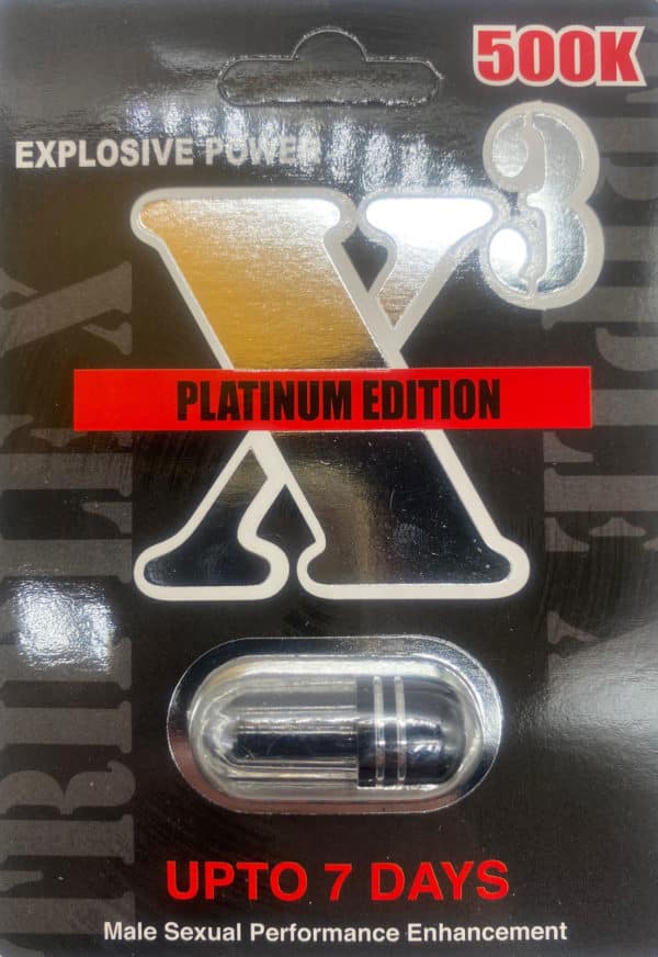 X3 Platinum Edition 500K Men Sexual Supplement Enhancement Pill