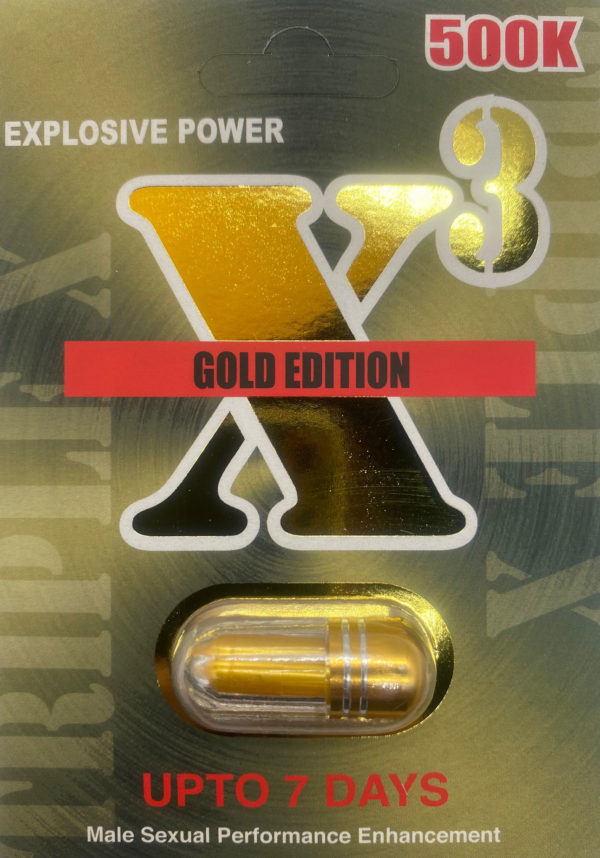 X3 Gold Edition 500K Men Sexual Supplement Enhancement Pill