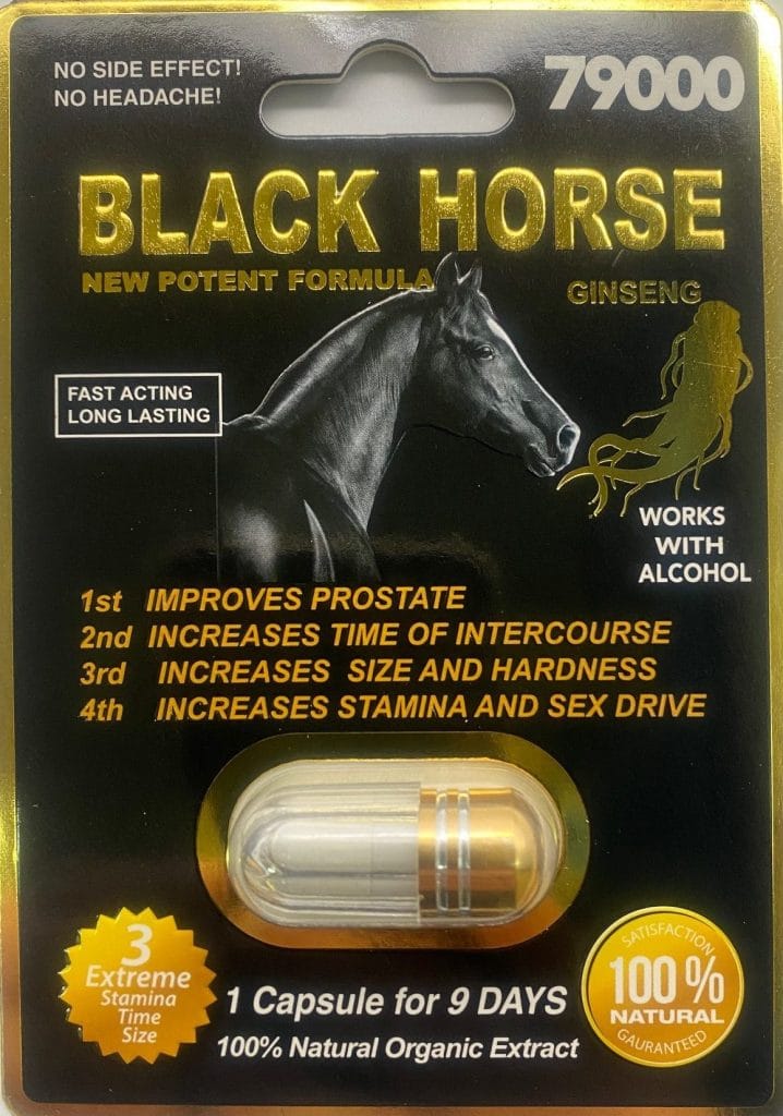 Black Horse 79000 Platinum Male Sexual Enhancement Pill Rhino Platinum 7