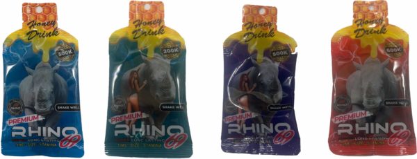 4-Pack Rhino 69 Premium Sexual Enhancement Honey Drinks